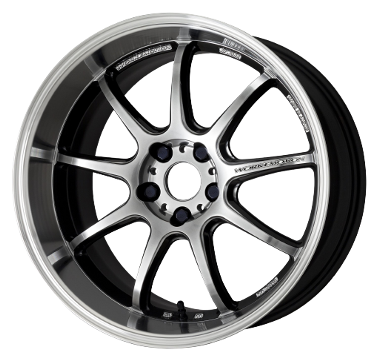 Work Emotion D9r 5x100 18x9.5 +38 Gt Silver Rim Cut