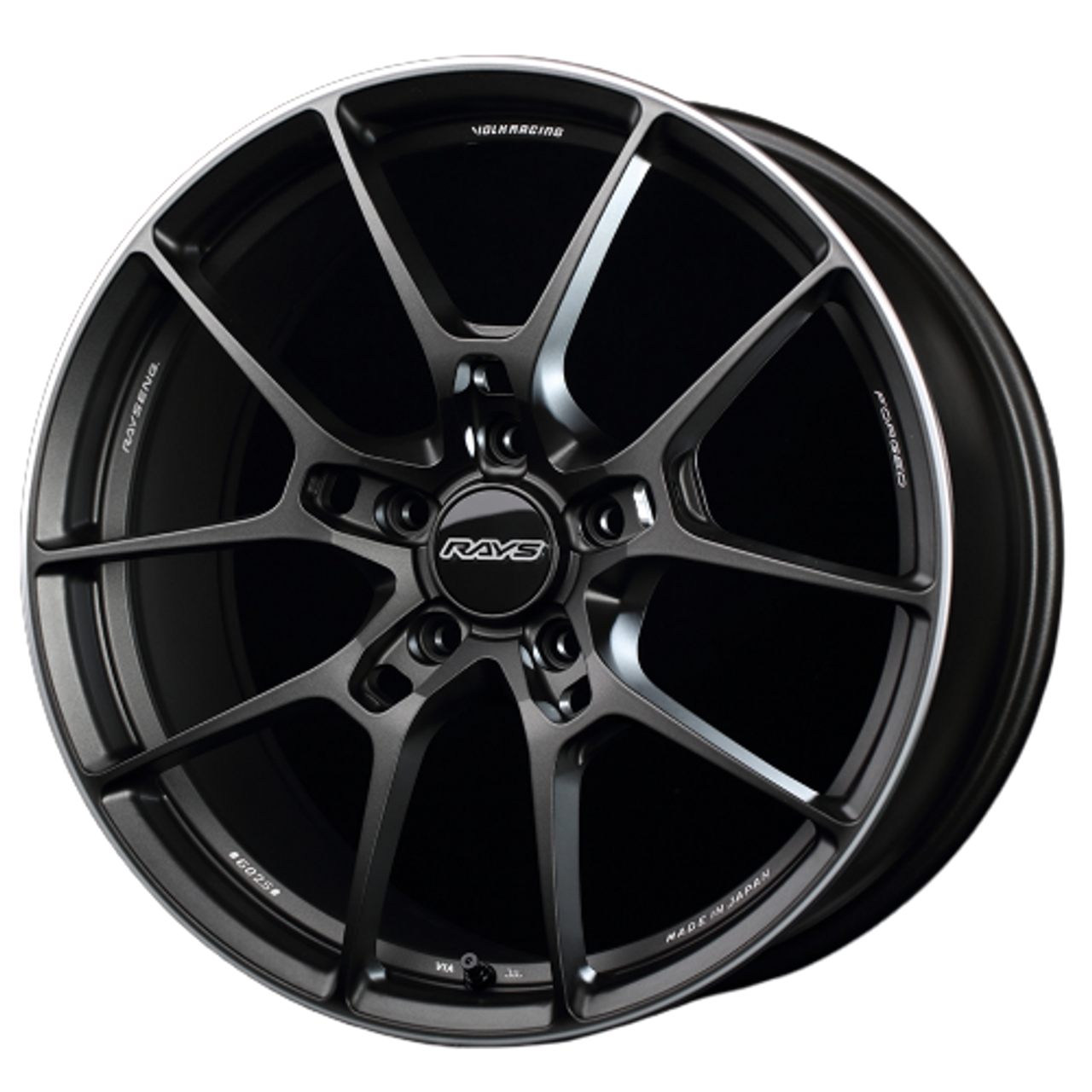 Volk Racing G025 5x114.3 19x8.5+42 Matte Gunblack / Rim Edge DC