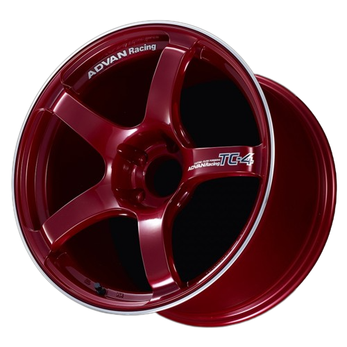 Advan TC-4 5x100 17x8.0+35 Racing Candy Red & Ring - Threepieceus