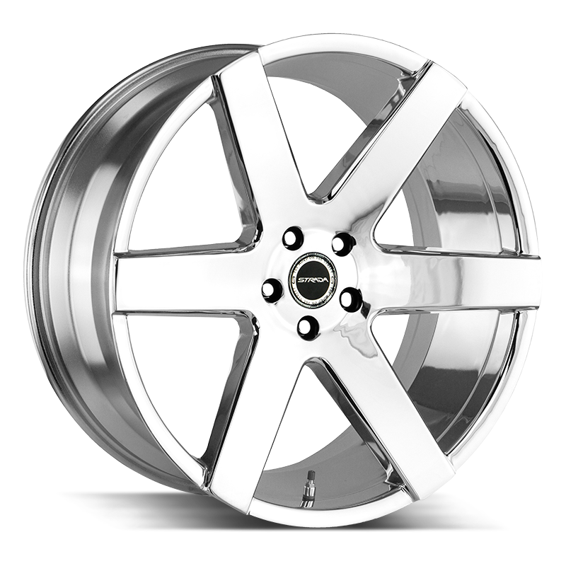 Strada Coda 6x139.7 20x8.5 +30 Chrome Wheels | ThreePiece.us