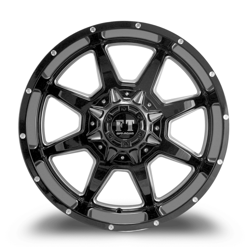FULL THROTTLE FT2 8x180 20x10-24 BLACK / | ThreePiece.us