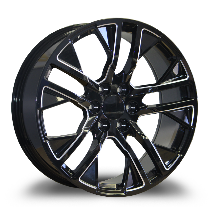 REPLICA WHEELS R6708 6x139.7 22x9+24 BLACK / | ThreePiece.us