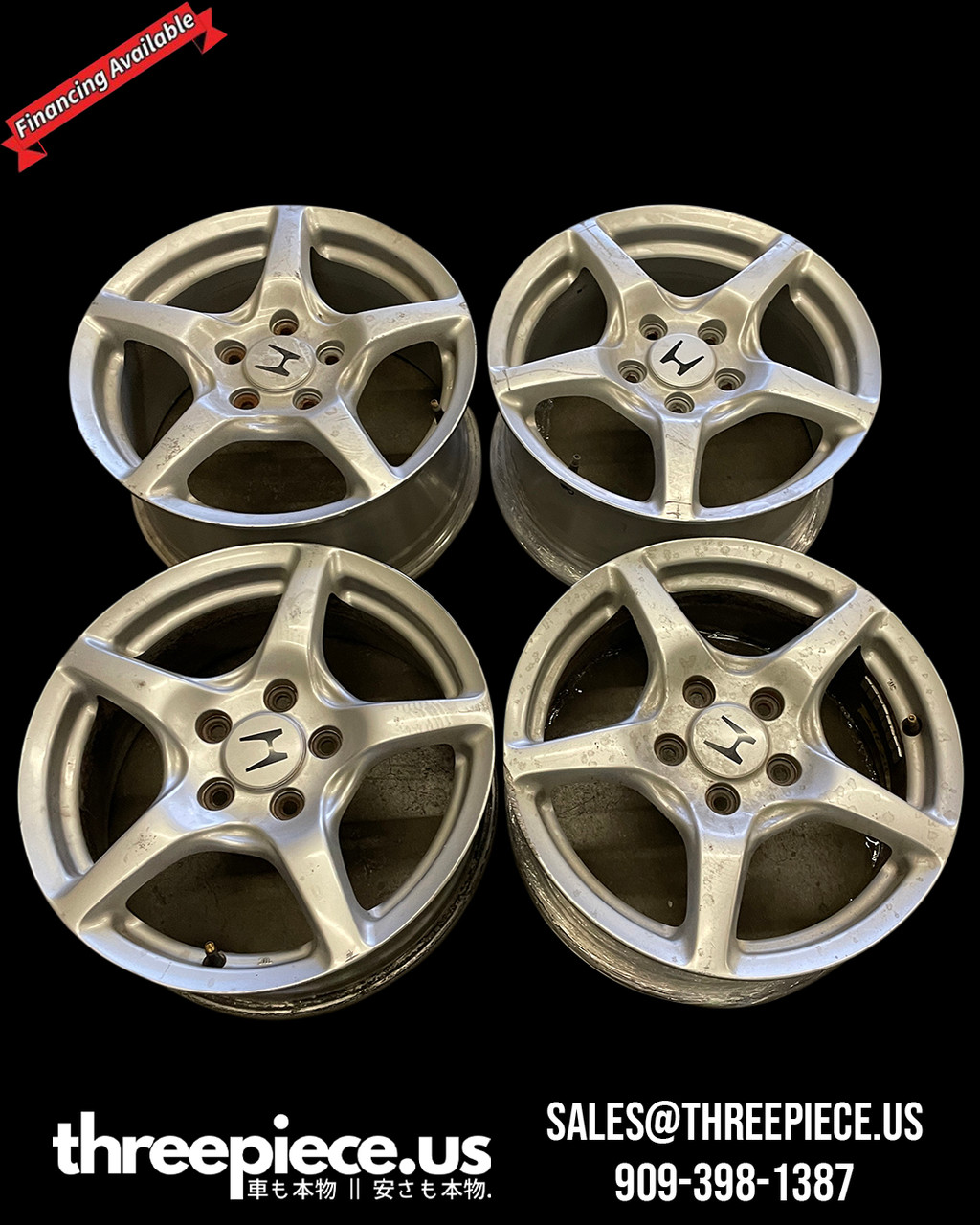 Honda S2000 AP1 OEM Wheels 5x114.3 16x6.5+55 16x7.5+65 - Threepieceus
