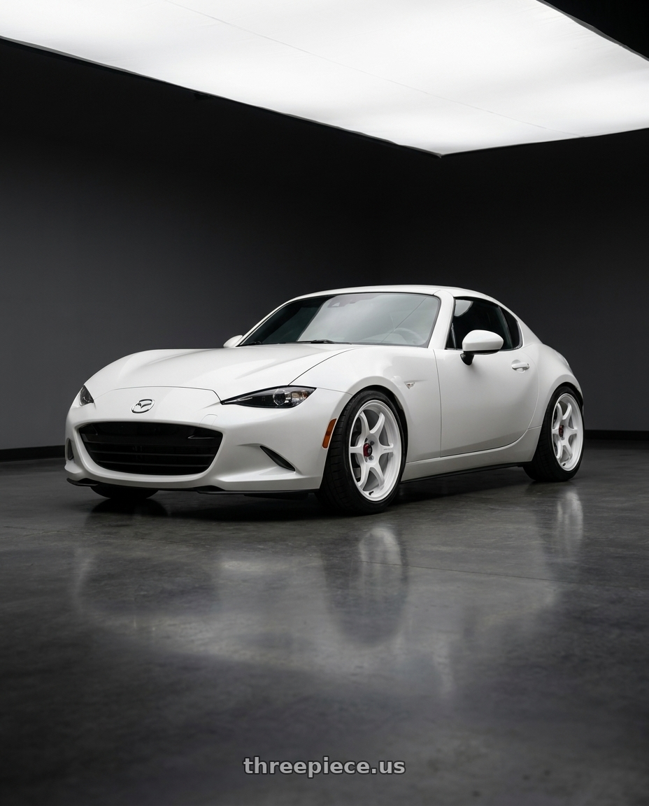 Enkei PF06 5x114.3 17x9+45 White Machined | ThreePiece.us