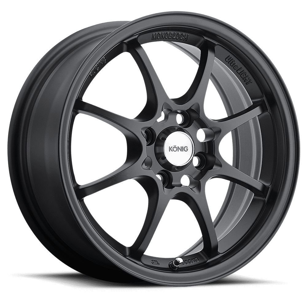 Konig Helium 4x100 15x6.5+40 Flat Black | ThreePiece.us