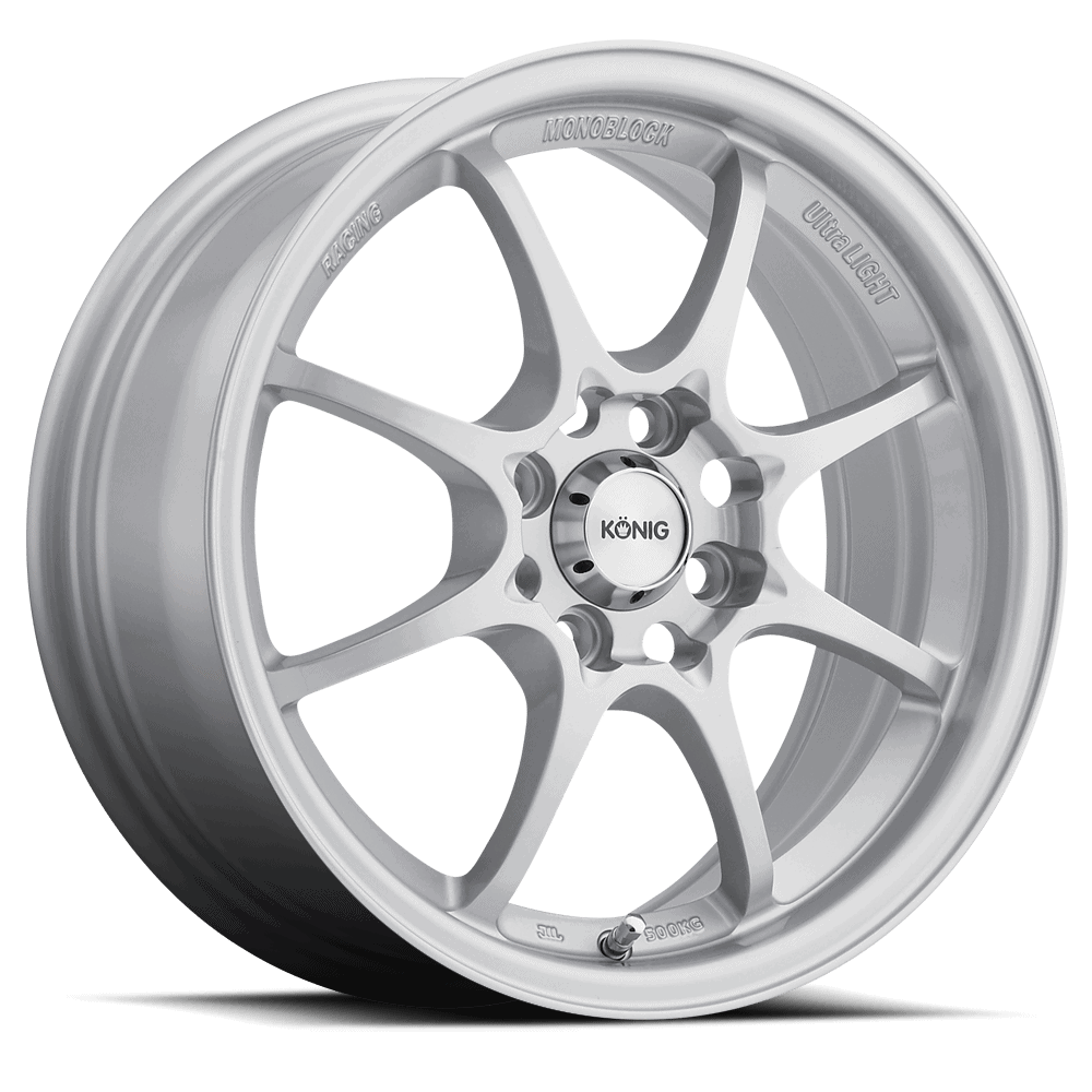 Konig Helium 4x100 15x6.5+40 Silver Wheels | ThreePiece.us