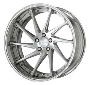 Work Gnosis Cvs 5x114.3 22x9.5+22 O Disk Brush Silver Clear