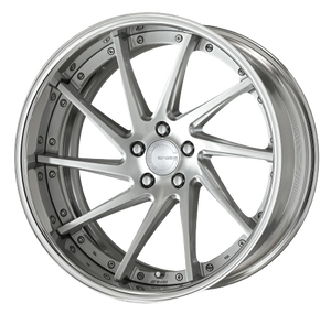 Work Gnosis Cvs 5x108 22x9+30 R Disk Brush Silver Clear
