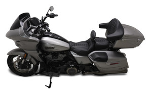 Mustang 23-24 HD CVO Rd Glide(ST), 2024 Rd Glide and Str Glide Touring Solo Seat - Black/Gray Stitch - 89401GM User 1