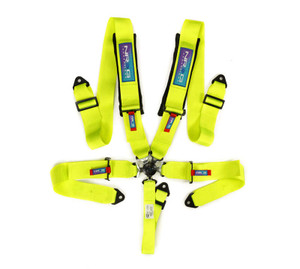 NRG SFI 16.1 5Pt 3 Inch Seat Belt Harness with Pads / Cam Lock - Neon Green - SBH-B6PCNG Photo - Primary