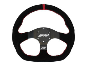 PRP Suede D-Shape Steering Wheel - Red - G253 Photo - Primary