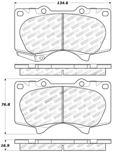 Stoptech StopTech Performance 03-09 Lexus GX 470 Front Brake Pads - 309.09760