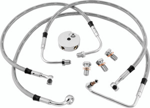 Twin Power 08-13 FLHR FLHT FLT Non ABS Models Stainless Steel Dot Brake Line Kit Front +6 In Length - 035903 User 3