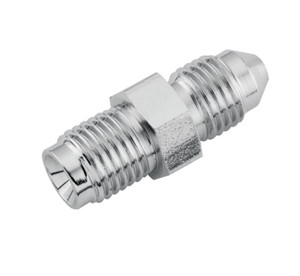 Twin Power Chrome Brake Fitting Male 3/8-24 Inverted Flare to AN-3 Male Straight - 035972 User 1