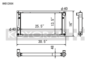 Koyo 2022+ Toyota GR86 and Subaru BRZ Competition All-Aluminum Radiator - HH012664 Photo - Primary