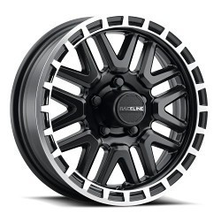 Raceline 953BM Krank Trailer 5x114.3 15x5 0 Black and Machined