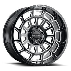 Raceline 955M Warp 6X135 22x12 -44 Satin Black and Milled