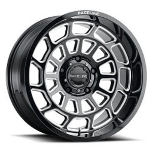 Raceline 955M Warp 8X170 22x12 -44 Satin Black and Milled