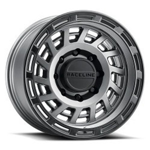 Raceline 957GB Halo 8x165.1 17x9 -12 Gunmetal and Black Lip