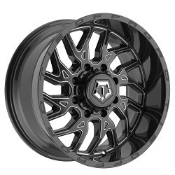 TIS 544BM 2.0 8x165.1 20x9 +17 GLOSS BLACK MILLED