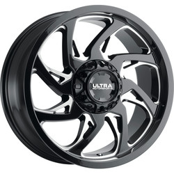 Ultra 230BM Villain 6X135/6x139.7 17x9 +18 Gloss Black w/Milled Accents