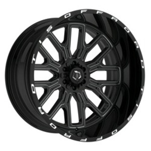 TIS 560BM 5x139.7/5X150 20x12 -44 Gloss Black & Milled