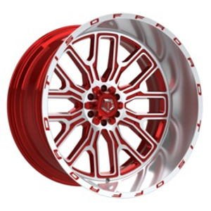 TIS 560MRL 8X170 24x14 -76 Gloss Red Machined Face