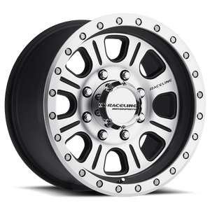 Raceline 928M Monster 5x127 17x9 -12 Black with Machined Accents