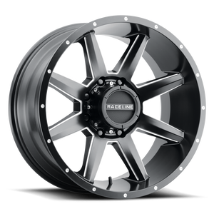 Raceline 954M Stryker 8x165.1 22x10 -19 Satin Black and Milled