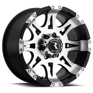 Raceline 982 Raptor 8x165.1 17x9 -12 Black with Machined Accents