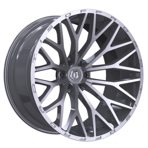 TIS 566BSM 5x127 17x9 +18 Brushed Silver & Milled