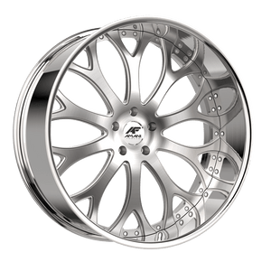 Amani Tango 5x112/5x114.3 22x9 +32 Brush Center Chrome Lip