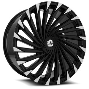 Azara AZA-501 5x108/5x120 22x8.5 +38 Gloss Black & Machined Azara AZA-501 5x108/5x120 22x8.5 +38 Gloss Black & Machined