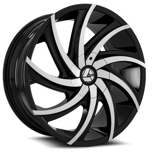 Azara AZA-503 5x115/5x120 22x9.5 +15 Gloss Black & Machined Azara AZA-503 5x115/5x120 22x9.5 +15 Gloss Black & Machined