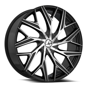 Azara AZA-527 5x115/5x120 26x9.5 +15 Gloss Black & Machined Azara AZA-527 5x115/5x120 26x9.5 +15 Gloss Black & Machined
