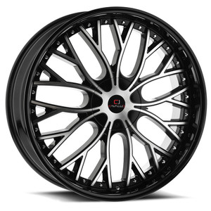 Cavallo CLV-33 5x112/5x114.3 22x8.5 +38 Gloss Black & Machined
