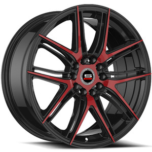 Spec-1 SP-56 4x100/4x114.3 17x7.5 +42 Gloss Black & Red Machined