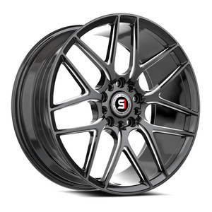 Spec-1 SP-78 4x100/4x114.3 18x8 +35 Gloss Black & Milled