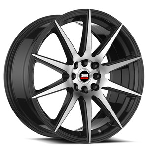 Spec-1 SP-51 5x108/5x114.3 17x7.5 +42 Gloss Black & Machined