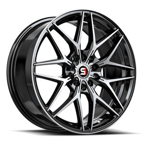 Spec-1 SP-60 5x112/5x114.3 18x8 +38 Gloss Black & Machined