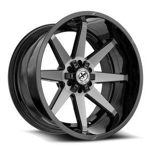 XF Off-Road XF-236 5x127/5x139.7 20x9 +12 Gloss Black & Brushed Double Dark Tint
