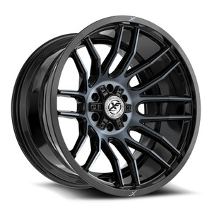 XF Off-Road XF-232 6x135/6x139.7 17x9 +0 Gloss Black & Machined Titanium Double Dark Tint