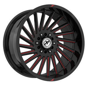 XF Off-Road XF-239 6x135/6x139.7 26x14 -76 Gloss Black & Red Milled
