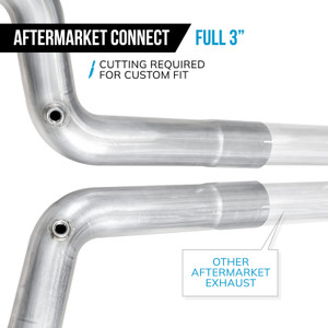 Stainless Works 15-25 Mustang GT Lead Pipe Kit - Aftermarket Connect - M15LDSLG Photo - Primary