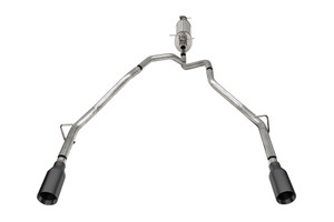 Corsa 25-26 Ram 2.5in Stainless Steel Sport Cat-back, Dual Rear Exit 5.0in Gunmetal Tip - 21309GNM Photo - Primary
