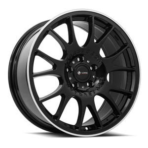 Vors TR14 5x114.3 18x9 +35 Black w Machined Ring