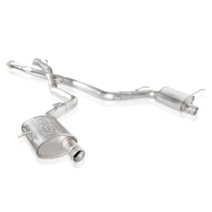 Stainless Works Stainless Works 2018 Jeep TrackHawk 6.2L 3in Catback System X-Pipe Turbo S-Tube Muffler Stock Exit - JEEP1862CB-S
