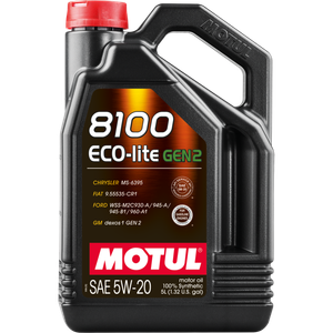 Motul 5L 8100 Eco-Lite Gen3 5W20 Full Synthetic Engine Oil - 111360 Photo - Primary