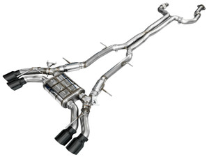 AWE Tuning 2021+ Cadillac CT4-V Blackwing SwitchPath Exhaust - Diamond Black Tips - 3025-43436 Photo - Primary