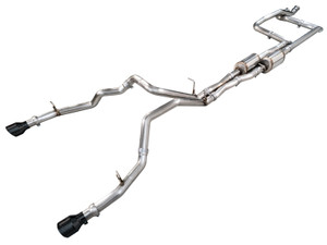 AWE Tuning 2025+ RAM 1500 RHO 3.0 I6 TT 0FG Dual Rear Exit Catback Exhaust - Diamond Black Tips - 3015-33630 Photo - Primary